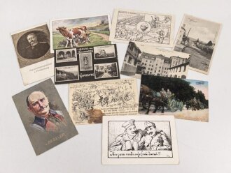 Kaiserreich und 1. Weltkrieg, 10 Stück Ansichtskarten