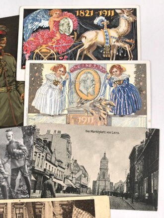 Kaiserreich und 1. Weltkrieg, 10 Stück Ansichtskarten