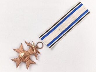 Bayern , Verleihungs Urkunde für das Militär Verdienstkreuz 3.Klasse mit Schwertern. Ausgestellt auf einen Gefreiten im Infanterie Regiment 23. Dazu die Auszeichnung, ein Band beiliegend