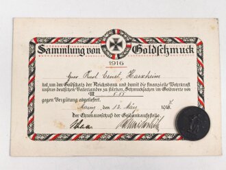 1.Weltkrieg, "Sammlung von Goldschmuck 1916"...
