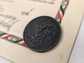 1.Weltkrieg, "Sammlung von Goldschmuck 1916" Schmuckblatturkunde von 1917,  dazu die Medaille  " In eiserner Zeit"