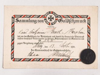 1.Weltkrieg, "Sammlung von Goldschmuck 1916"...