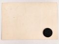 1.Weltkrieg, "Sammlung von Goldschmuck 1916" Schmuckblatturkunde von 1916,  dazu die Medaille  " In eiserner Zeit"