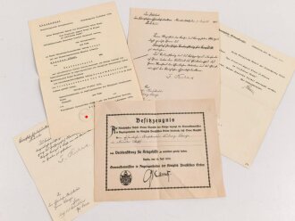 Preussen, Verleihungsurkunde zum Verdienstkreuz für...