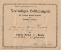 Preussen, vorläufiges Besitzzeugnis für das Eiserne Kreuz II.Klasse 1914, ausgestellt am 26.3.1918 auf einen Angehörigen im Reserve Infanterie Regiment Nr.224. Mehrfach gefaltet
