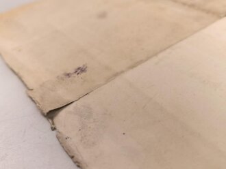 Hessen, Verleihungsurkunde Allgemeines Ehrenzeichen für Tapferkeit, ausgestellt auf einen Angehörigen im Reserve Infanterie Regiment 80 . Mehrfach gefaltet