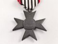 Preussen, Verleihungsurkunde zum Verdienstkreuz für Kriegshilfe, ausgestellt auf einen Gemeidevorsteher am 3.Juni 1918. Mehrfach gefaltet, dazu das Verdienstkreuz am Band