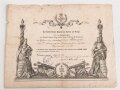 Preussen, Verleihungsurkunde zur Kriegs Denkmünze 1870/71 für Combattanten, ausgestellt am 1.8.1871 auf einen Angehörigen im Füsilier Regiment 73. Eigenhändige Unterschrift Oberst und Regimentskommandeur. Mehrfach gefaltet