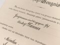 Bayern , Besitzzeugnis zur Jubiläumsmedaille 1905. Mittig gefaltet, dazu die Medaille am Band