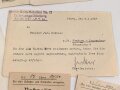 Hamburg, Verleihungsurkunde zum Hanseatenkreuz, ausgestellt am 20.10.1916 auf einen Pionier. Dazu das kreuz am Band sowie diverse weitere Papiere, ein Foto und sein Führungszeugnis