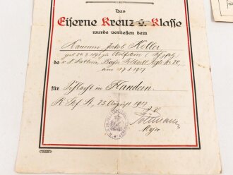 Bayern , Besitzzeugnisse und Militär Paß für einen Angehörigen im Feldartillerie Regiment 20.