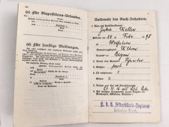 Bayern , Besitzzeugnisse und Militär Paß für einen Angehörigen im Feldartillerie Regiment 20.