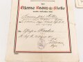 Bayern , Besitzzeugnisse und Militär Paß für einen Angehörigen im Feldartillerie Regiment 20.