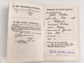 Bayern , Besitzzeugnisse und Militär Paß für einen Angehörigen im Feldartillerie Regiment 20.