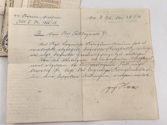 Bayern , Vorläufiger Ausweis für das Eiserne Kreuz II.Klasse, ausgestellt auf einen Angehörigen Reserve Feldlazarett 71 am 7.11.1918.