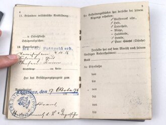 Bayern , Vorläufiger Ausweis für das Eiserne Kreuz II.Klasse, ausgestellt auf einen Angehörigen Reserve Feldlazarett 71 am 7.11.1918.