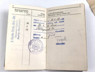 Bayern , Vorläufiger Ausweis für das Eiserne Kreuz II.Klasse, ausgestellt auf einen Angehörigen Reserve Feldlazarett 71 am 7.11.1918.