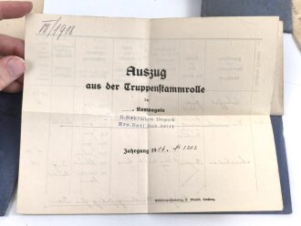 Bayern , Vorläufiger Ausweis für das Eiserne Kreuz II.Klasse, ausgestellt auf einen Angehörigen Reserve Feldlazarett 71 am 7.11.1918.