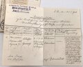 Bayern , Vorläufiger Ausweis für das Eiserne Kreuz II.Klasse, ausgestellt auf einen Angehörigen Reserve Feldlazarett 71 am 7.11.1918.