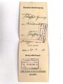 Bayern , Vorläufiger Ausweis für das Eiserne Kreuz II.Klasse, ausgestellt auf einen Angehörigen Reserve Feldlazarett 71 am 7.11.1918.