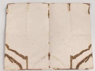 Baden, Verleihungsurkunde zum Verdienstkreuz vom Zähringer Löwen, ausgestellt 1909. Verschmutzt und mehrfach gefaltet