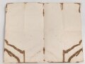 Baden, Verleihungsurkunde zum Verdienstkreuz vom Zähringer Löwen, ausgestellt 1909. Verschmutzt und mehrfach gefaltet