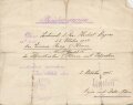 Sachsen, Bescheinigung über die Verleihung des Eisernen Kreuzes II. Klasse sowie dem Albrechtsorden II.Klasse mit Schwertern, ausgestellt am 2.10.1915, dazu eine handgeschriebene verleihungsurkunde zum Eisernen Kreuz 1. Klasse vom 13.11.1918