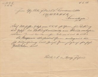 Preussen, Verleihungsurkunde zur Medaille "Für Rettung aus Gefahr" , ausgestellt Sennelager 4.6.1918 bei Infanterie Regiment 15
