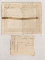 Hessen, Verleihungsurkunde Allgemeines Ehrenzeichen für Tapferkeit, ausgestellt auf einen Angehörigen im Reserve Infanterie Regiment 118 . Mehrfach gefaltet, geklebt
