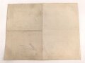 Preussen, vorläufiger Ausweis  für das Eiserne Kreuz 2. Klasse 1914, ausgestellt am 19.10.1918 auf einen Angehörigen im Fußartillerie Regiment 17. Mehrfach gefaltet