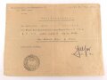 1.Weltkrieg, Besitz Ausweis für das Eiserne Kreuz 2. Klasse 1914, ausgestellt am 8.11.17  auf einen Angehörigen im Stab Armee Nachrichten Kommandeur 3