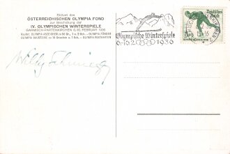 Ansichtskarte "IV. Olympische Winterspiele...