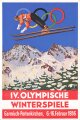 Ansichtskarte "IV. Olympische Winterspiele Garmisch-Partenkirchen 6.-16. Februar 1936"