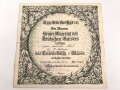 Bayern , Verleihungs Urkunde für das Eiserne Kreuz 2. Klasse , ausgestellt am 22.6.1918 auf einen Angehörigen im Feld Artillerie Regiment 21