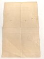 Baden, Verleihungsurkunde für die silberne Verdienstmedaille am Bande der militärischen Karl- Friedrich Verdienstmedaille, ausgestellt am 31.10.1917 auf einen Angehörigen im Reserve Infanterie Regiment No. 440. Mehrfach gefaltet