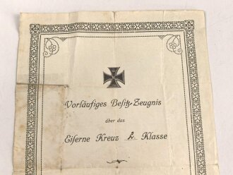 1.Weltkrieg, Vorläufiger Ausweis für das...