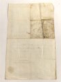 1.Weltkrieg, Vorläufiger Ausweis für das Eiserne Kreuz II.Klasse , ausgestellt am 22.6.1917 auf einen Feldhilfsarzt. Mehrfach gefaltet