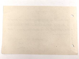 Reichswehr, Bescheinigung zur Verleihung der Schießauszeichnung  I.Klasse 1920, ausgestellt am 2.11.1921 bei Infanterie Regiment 6,  gelocht und gefaltet