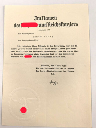 Gruppe Verleihungsurkunden für einen bayrischen Frontkämpfer im 1.Weltkrieg.
