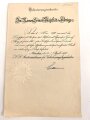 Gruppe Verleihungsurkunden für einen bayrischen Frontkämpfer im 1.Weltkrieg.