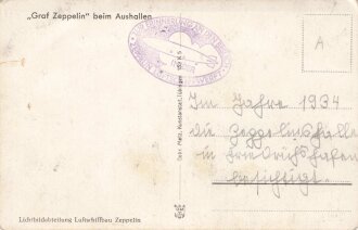 Ansichtskarte "Graf Zeppelin beim Aushallen"