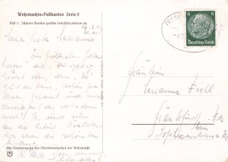 Ansichtskarte "Schwere Bomber greifen...