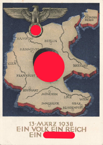 Ansichtskarte "13. März 1938 - Ein Volk ein...