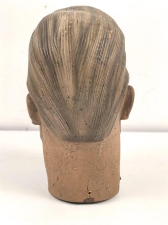 Kopf einer alten Schaufensterfigur, original bemalt, ungereinigtes Stück