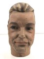 Kopf einer alten Schaufensterfigur, original bemalt, ungereinigtes Stück