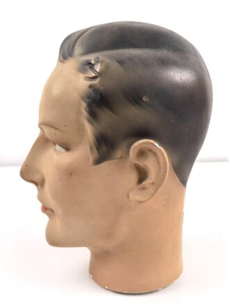 Kopf einer alten Schaufensterfigur , original bemalt,...
