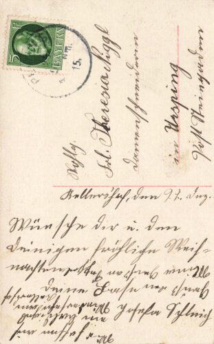 1. Weltkrieg, Ansichtskarte "Herzliche...