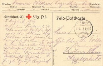 1. Weltkrieg, Ansichtskarte "Gruß vom Lazarett...