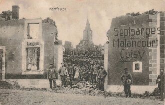 1. Weltkrieg, Ansichtskarte "Montfaucon"
