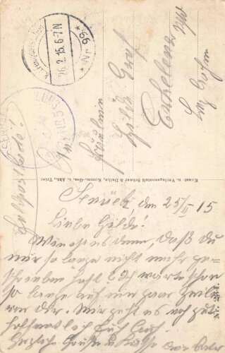 1. Weltkrieg, Ansichtskarte "Montfaucon"